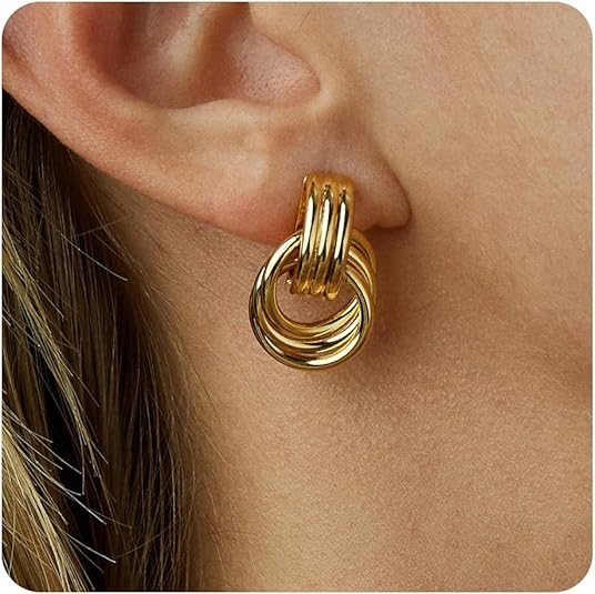 Élise Earrings — Gold Knot