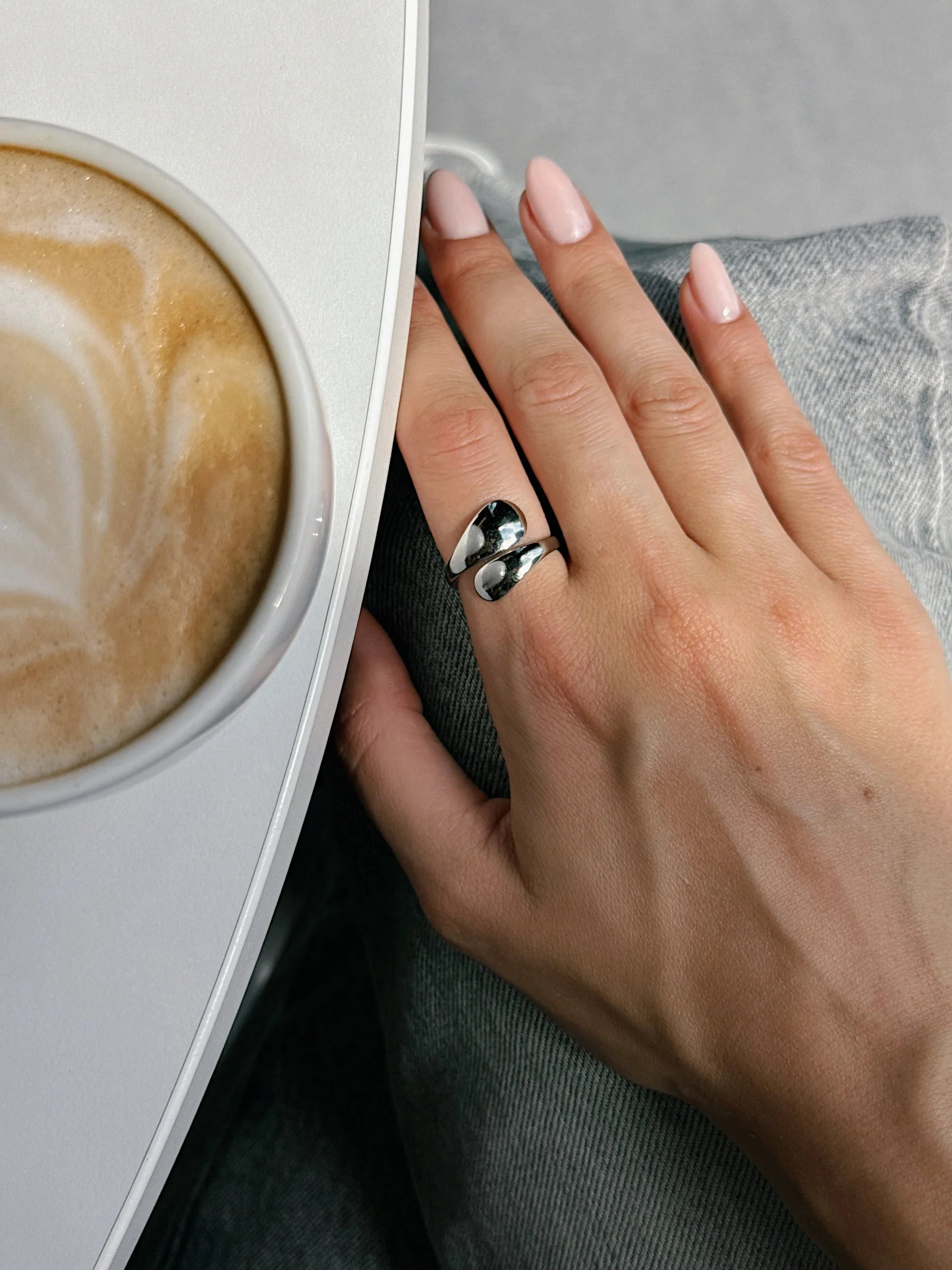 Teora Ring — Polished Drop Design