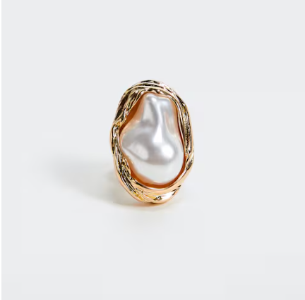 Aurelia Ring — Baroque Pearl Statement Piece